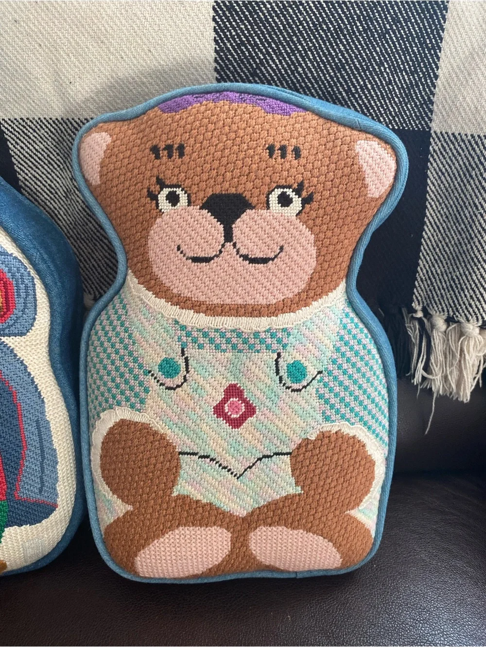 Handmade vintage needlepoint